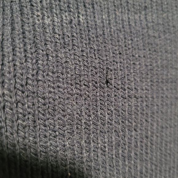 G.I.L.L. Navy Blue Sweater Cape Poncho  Gold Brass Button XS Nautical Minimalist - Picture 8 of 8